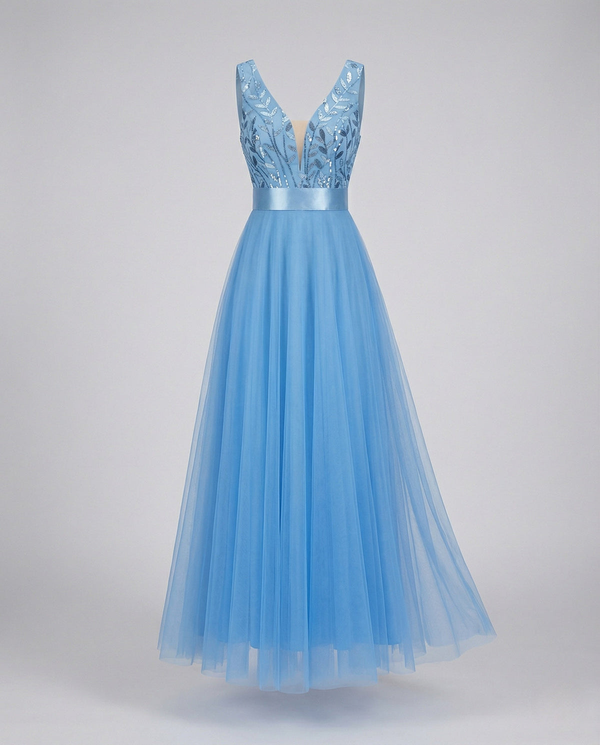 Abendkleid mit A-Linie und Stickerei für Damen