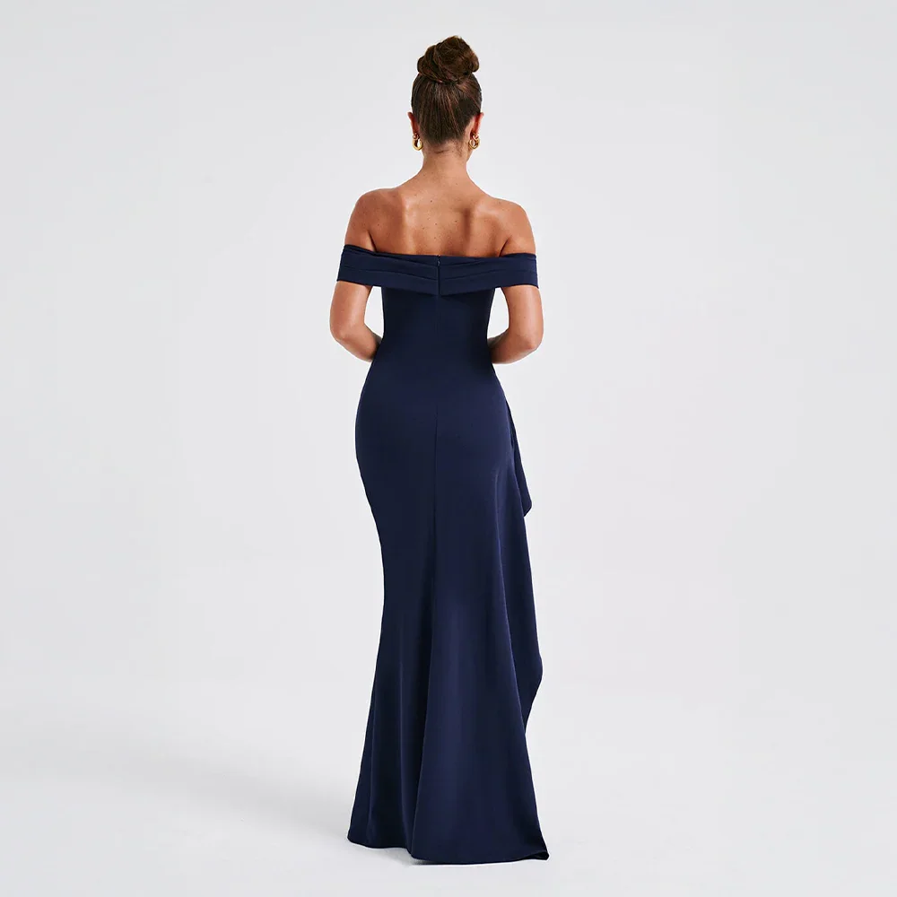 Abendkleid mit Seitenschlitz und freien Schultern für Damen