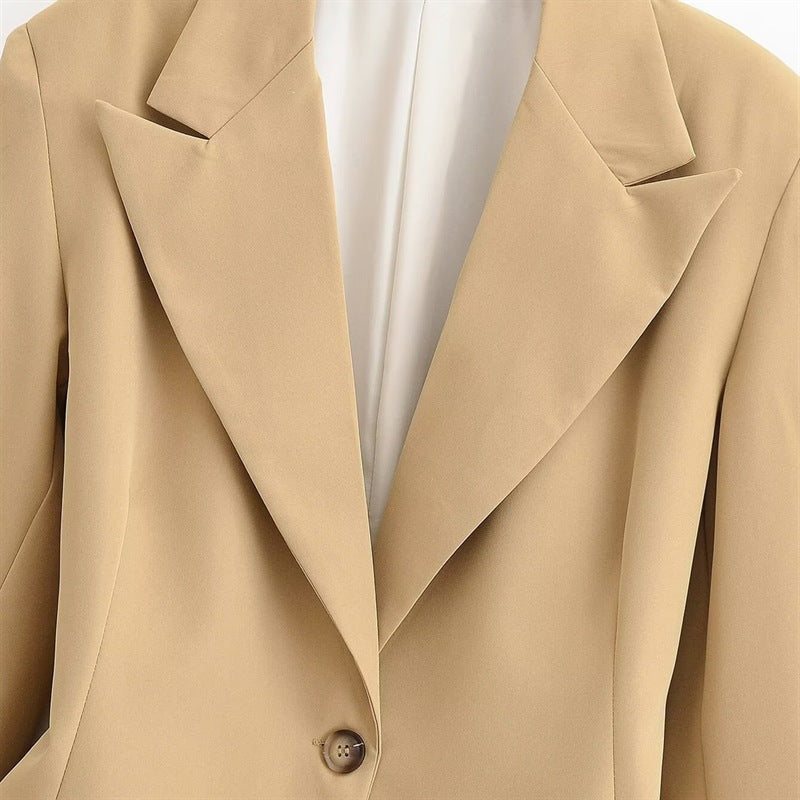 Oversize-Blazer mit Revers und Pattentaschen für Damen