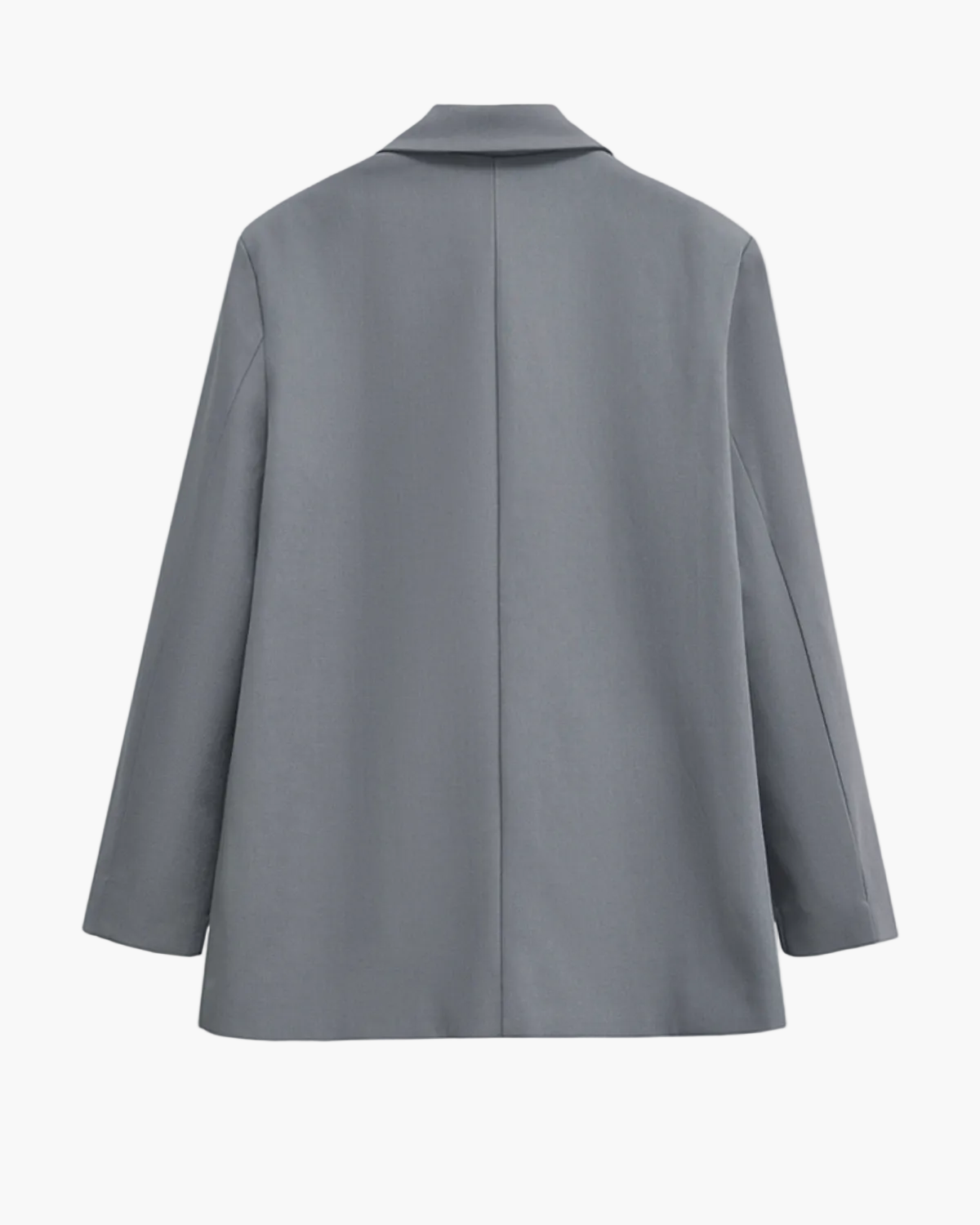 Double-Breasted Blazer with Broad Lapels - Grey