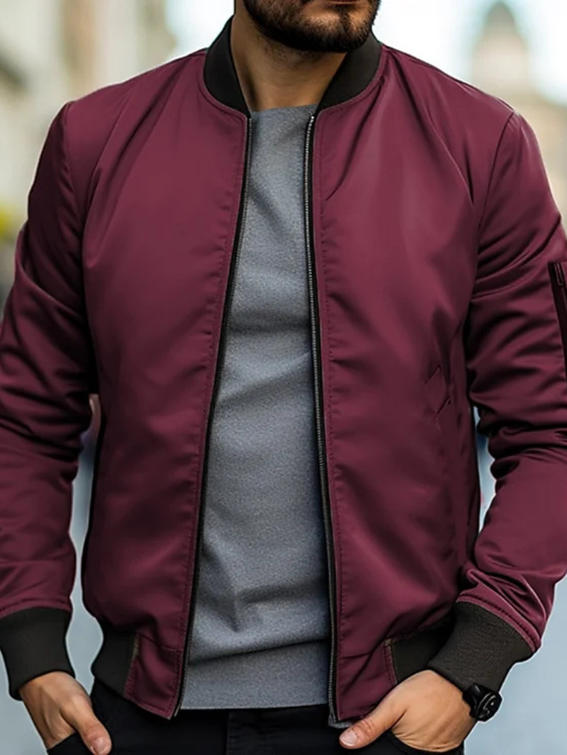 Bomberjacke mit Rippbündchen und Taschen für Herren