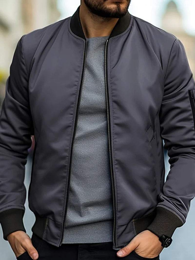 Bomberjacke mit Rippbündchen und Taschen für Herren