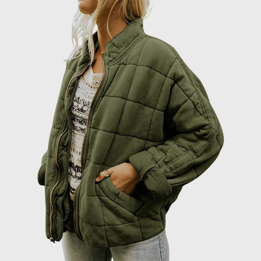 Bomberjacke mit Steppung und weitem Schnitt für Damen