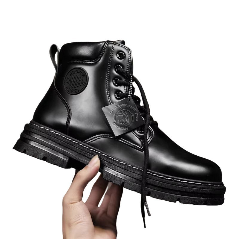Boots aus Echtleder mit Schnürung für Herren