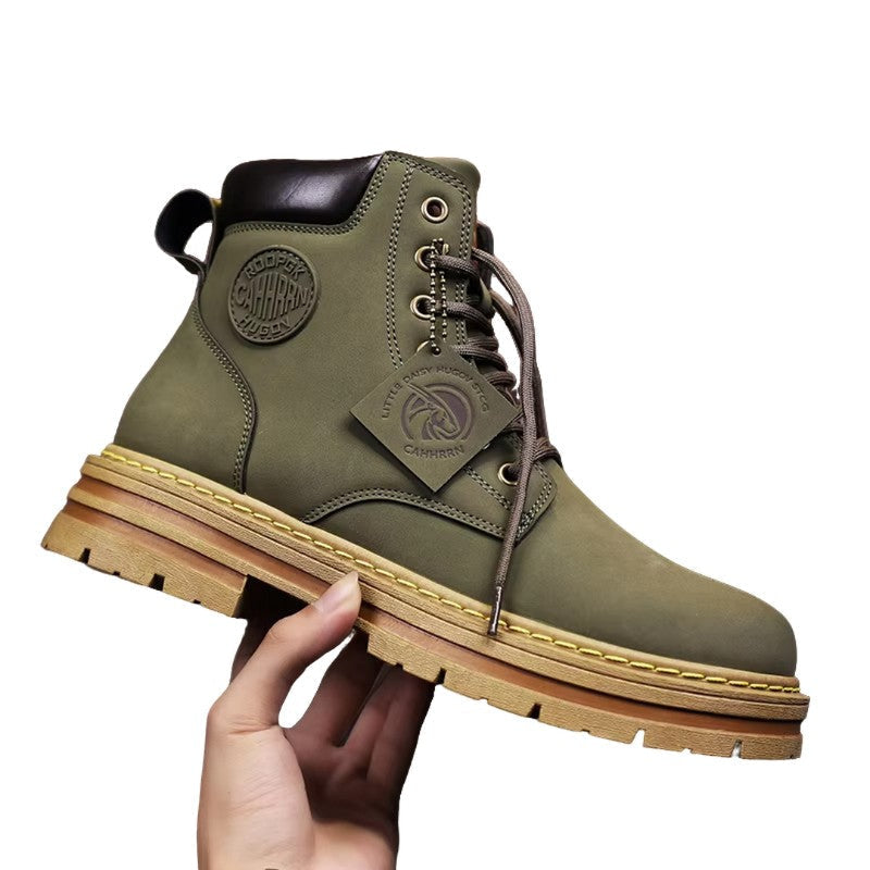 Boots aus Echtleder mit Schnürung für Herren