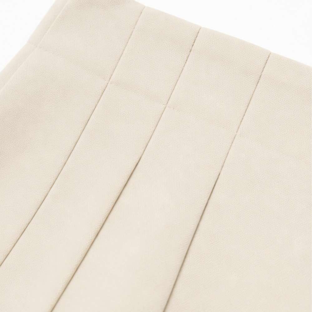 Bundfaltenhose mit hohem Bund und weitem Bein für Damen