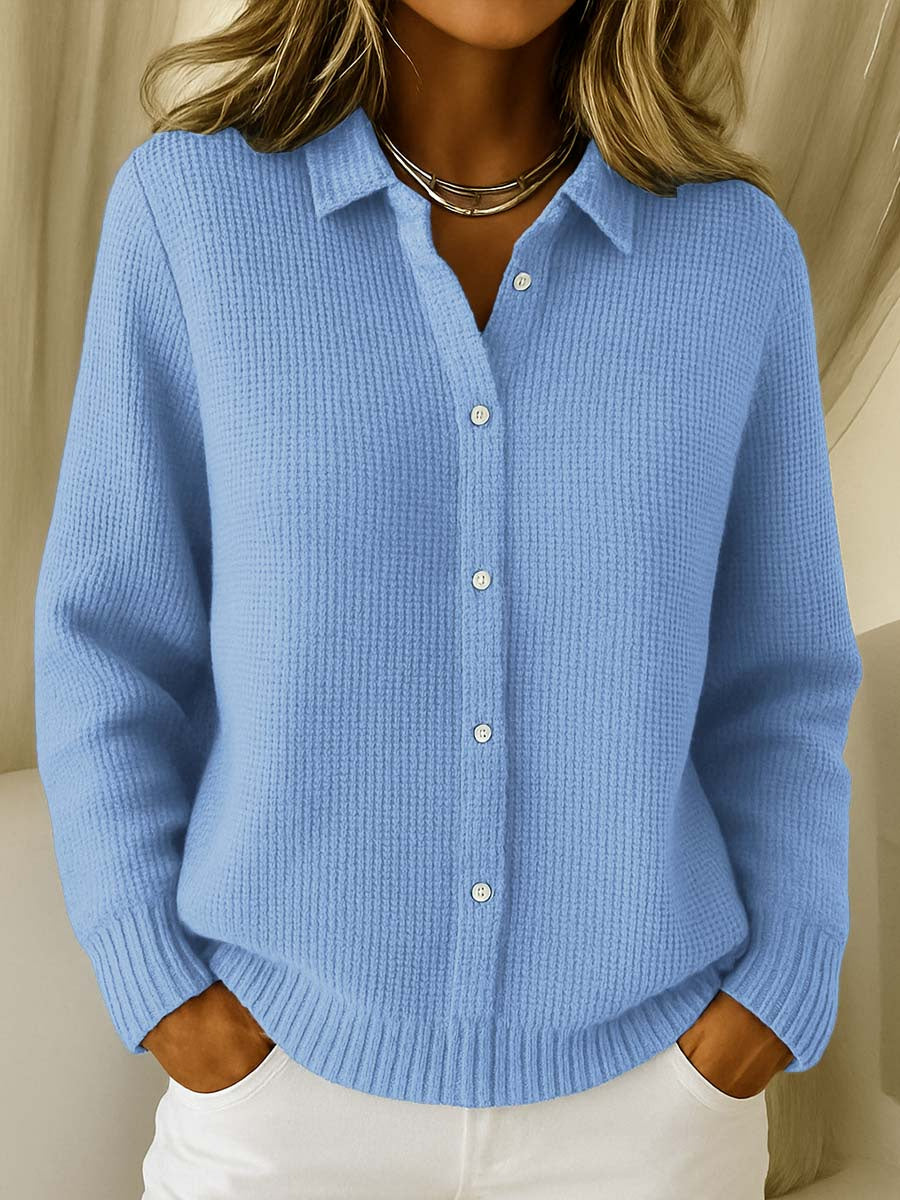 Cardigan mit Kragen und Knöpfen für Damen