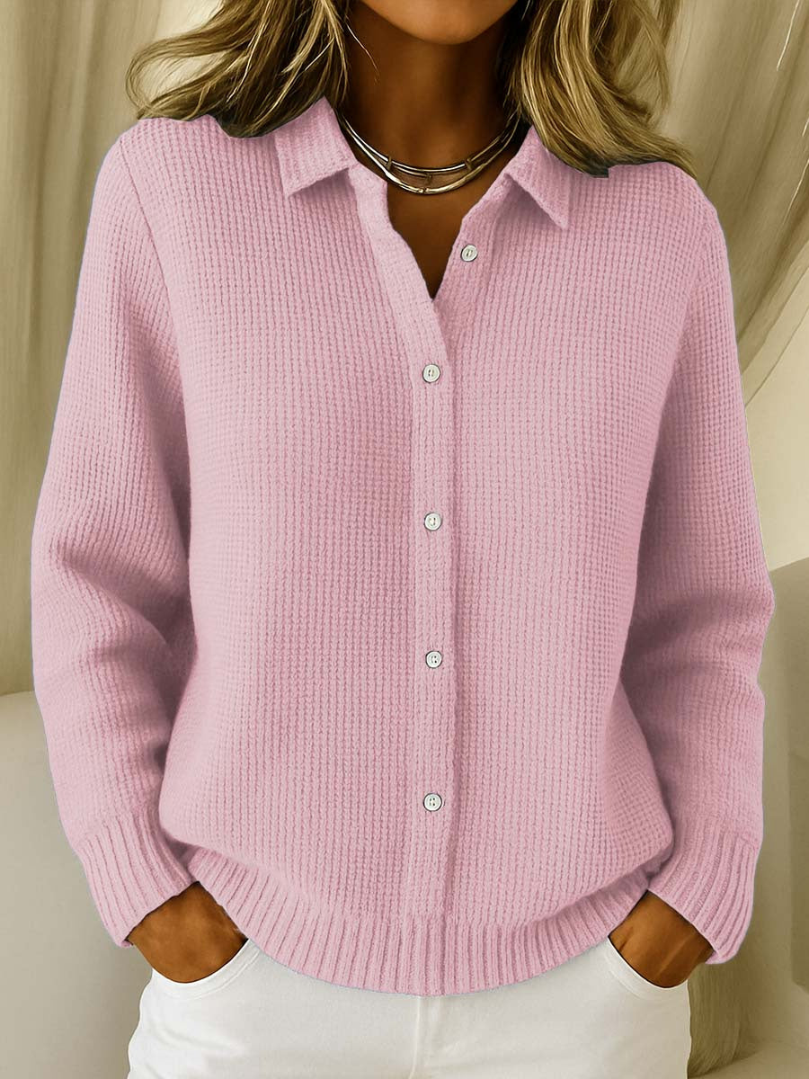 Cardigan mit Kragen und Knöpfen für Damen