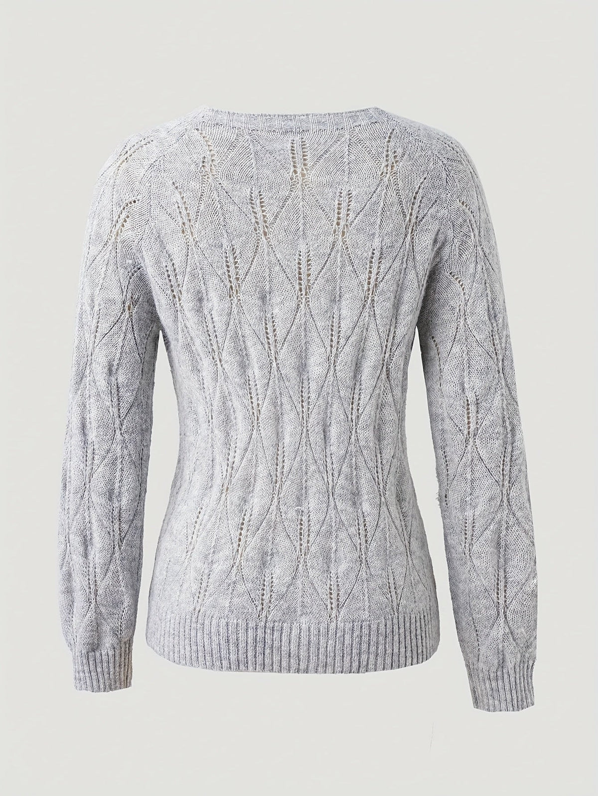 Cardigan mit Wellenmuster und Perlenknöpfen für Damen