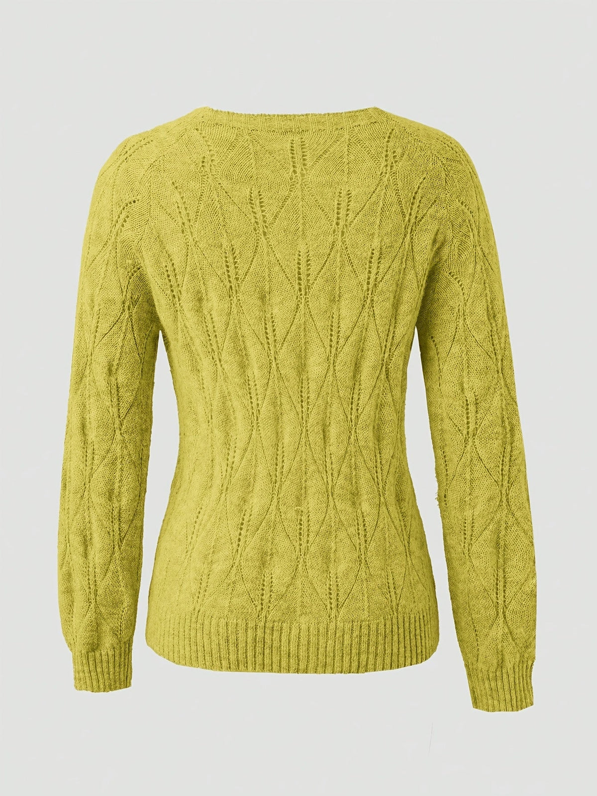 Cardigan mit Wellenmuster und Perlenknöpfen für Damen