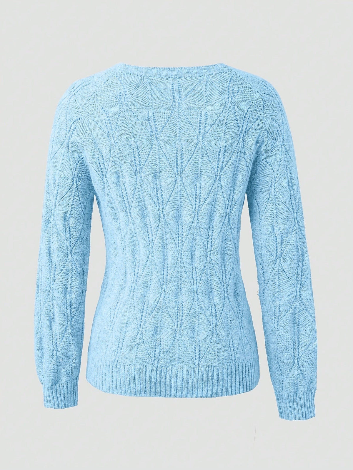 Cardigan mit Wellenmuster und Perlenknöpfen für Damen