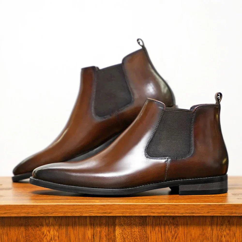 Chelsea Boots aus Leder mit elastischen Seiten für Herren
