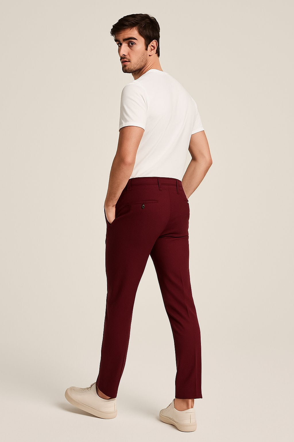 Chino Hose mit schmalem Bein und Seitentaschen für Herren