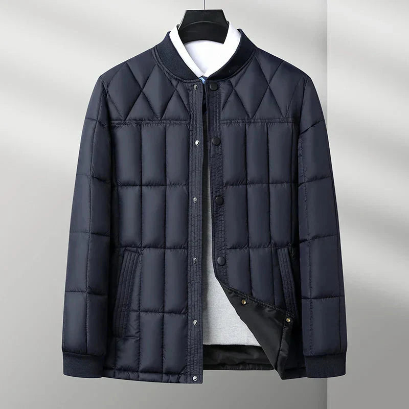 Daunenjacke mit Knopfverschluss und Vordertaschen für Herren