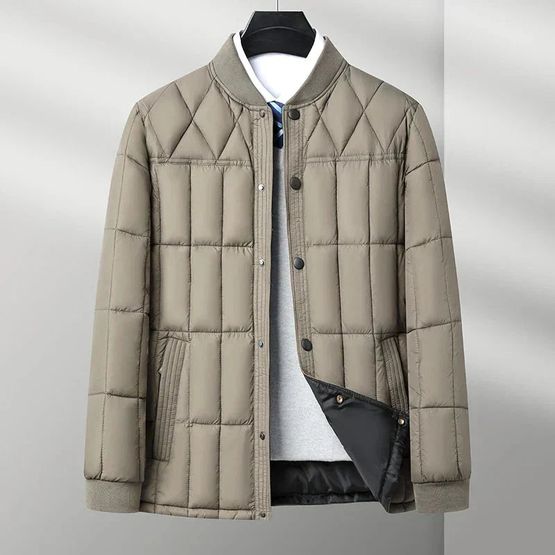 Daunenjacke mit Knopfverschluss und Vordertaschen für Herren