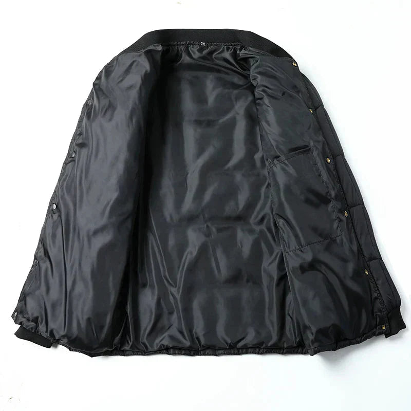 Daunenjacke mit Knopfverschluss und Vordertaschen für Herren