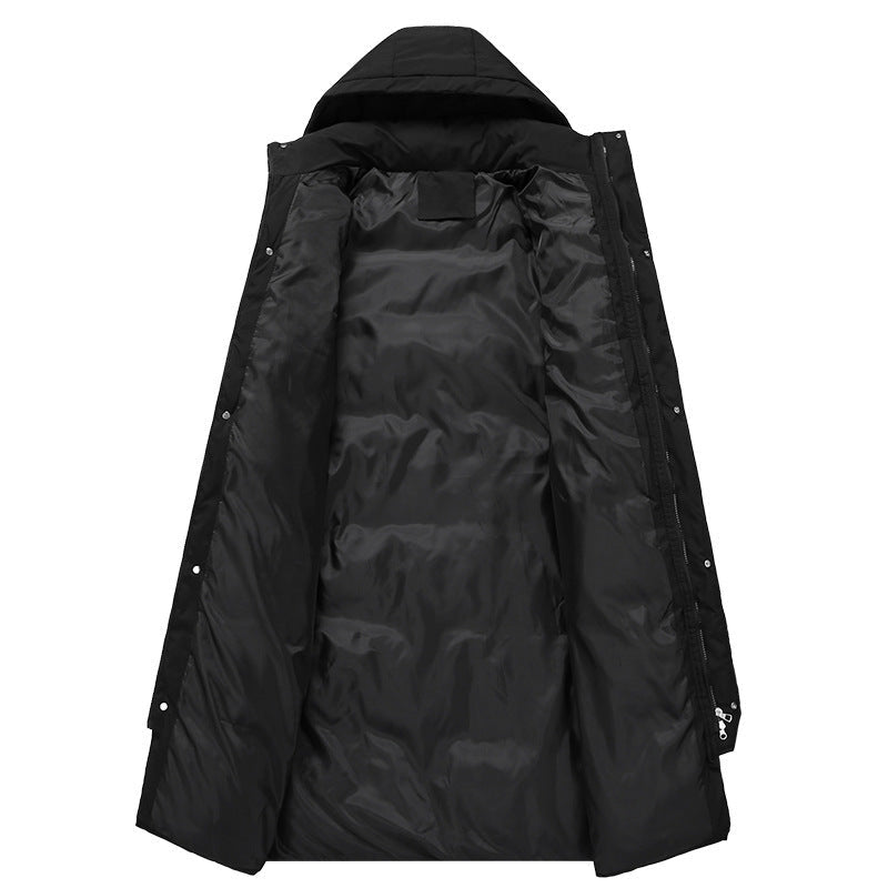 Daunenjacke mit langem Schnitt und hohem Kragen für Damen