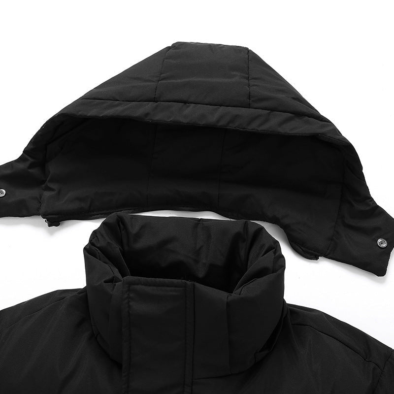 Daunenjacke mit langem Schnitt und hohem Kragen für Damen