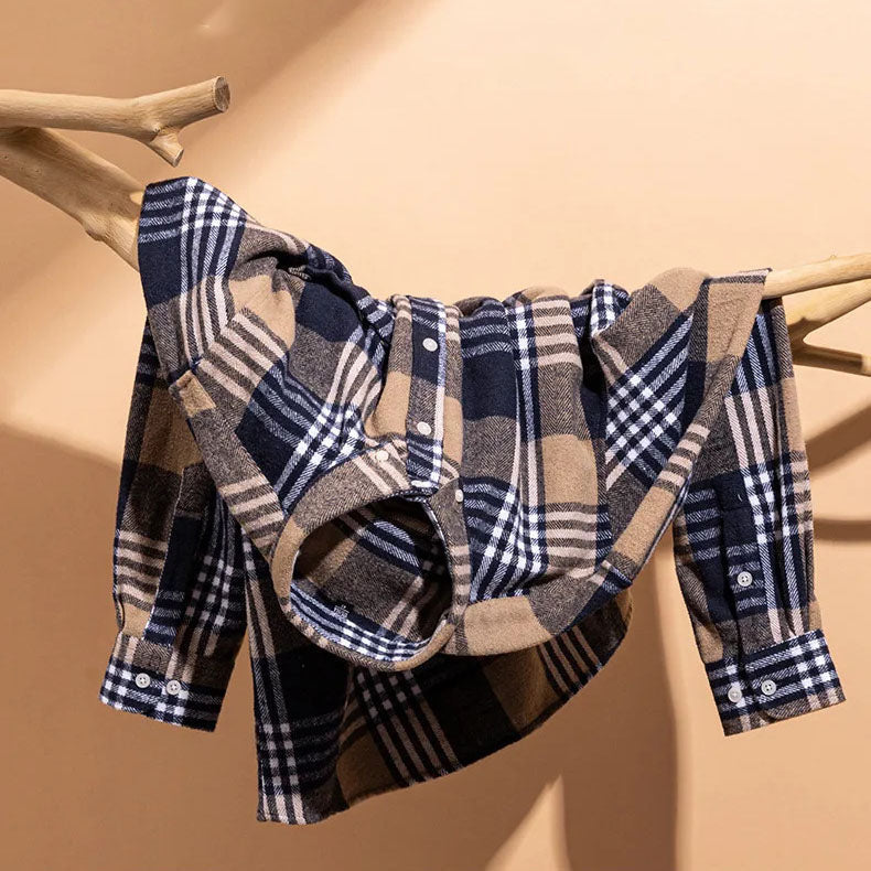 Flanellhemd mit Button-Down-Kragen und Taillierung für Herren