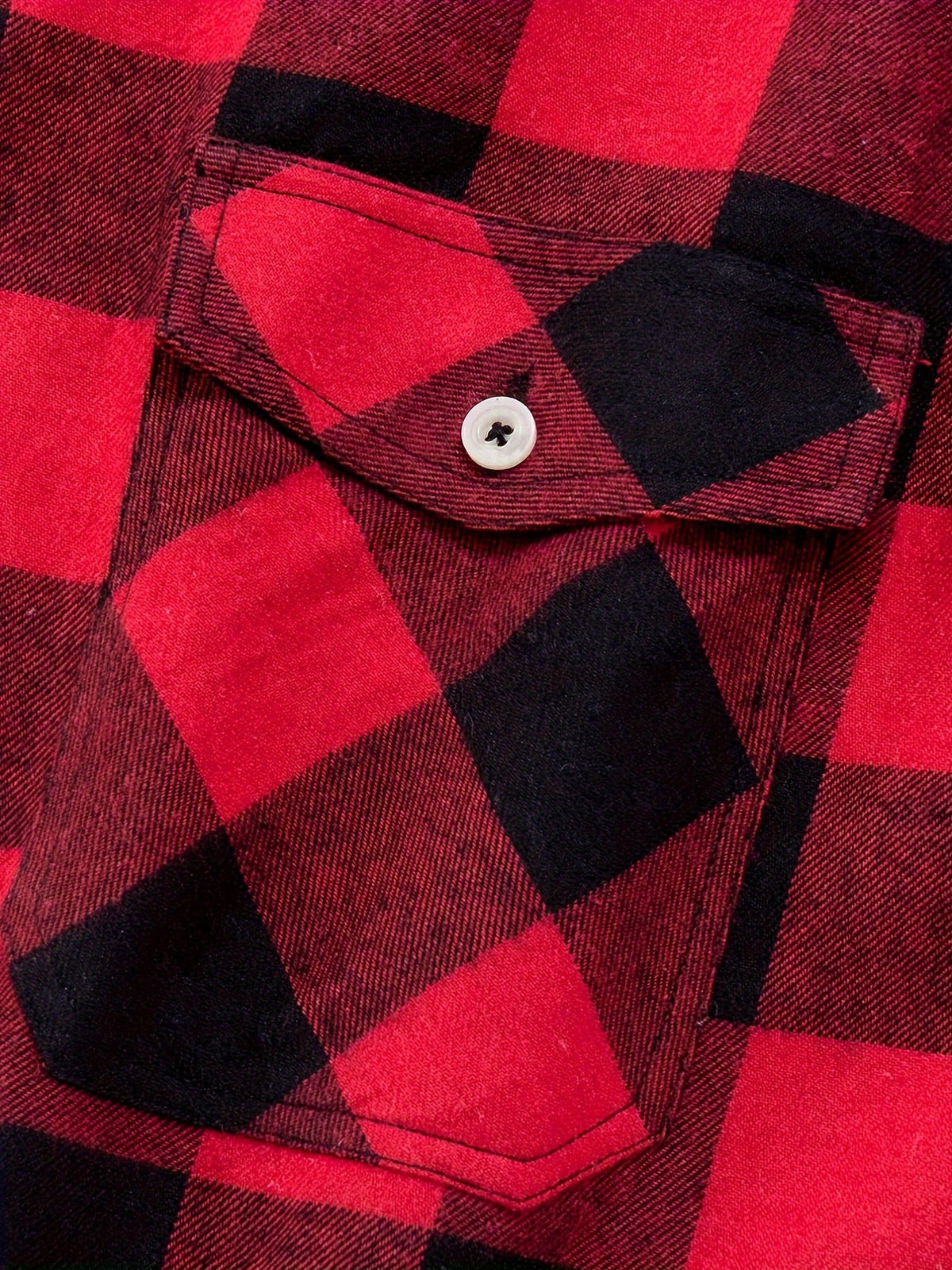 Flanellhemd mit geknöpften Brusttaschen für Herren