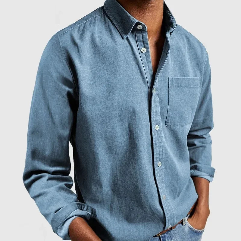 Hemd mit Knopfleiste und klassischer Passform für Herren