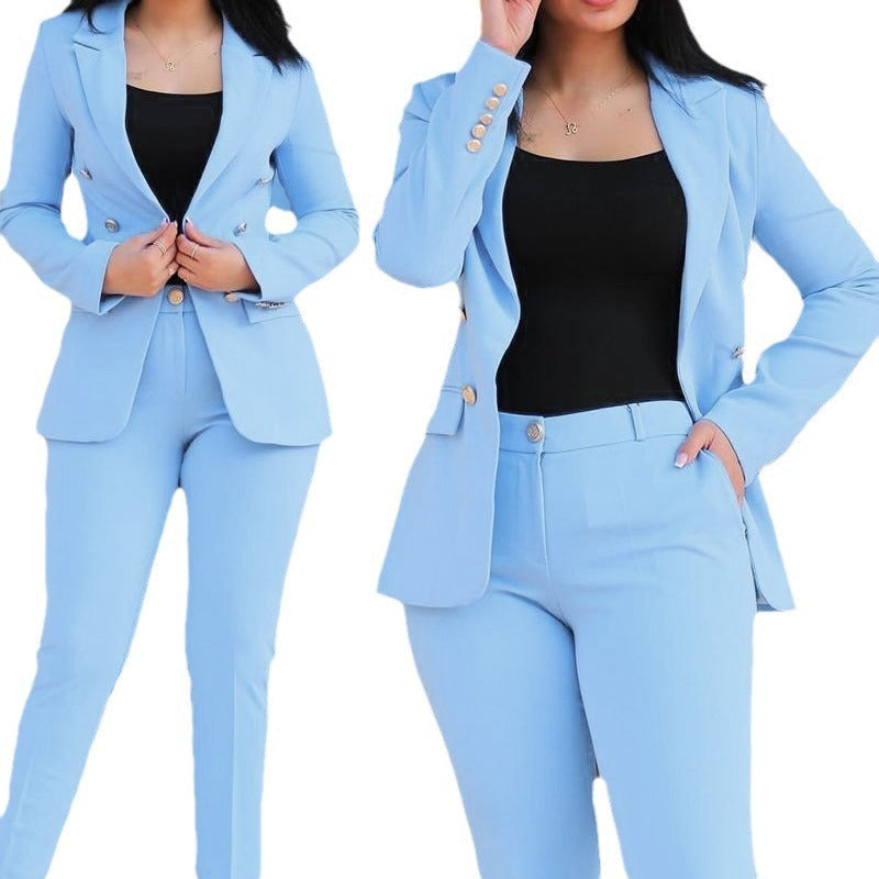 Hosenanzug mit Reverskragen und Taillennaht für Damen