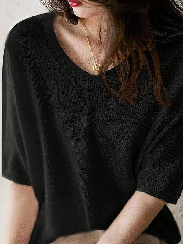 Kaschmirpullover mit V-Ausschnitt für Damen
