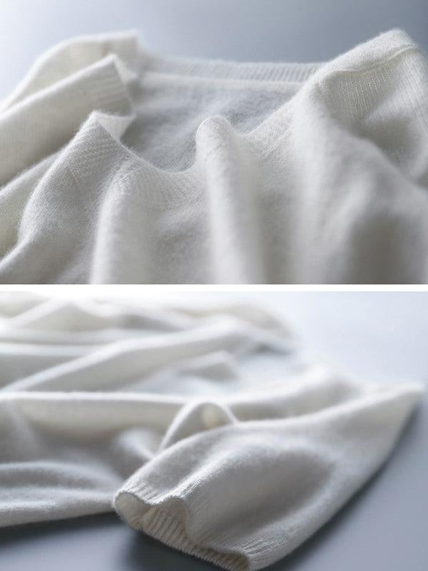Kaschmirpullover mit V-Ausschnitt für Damen