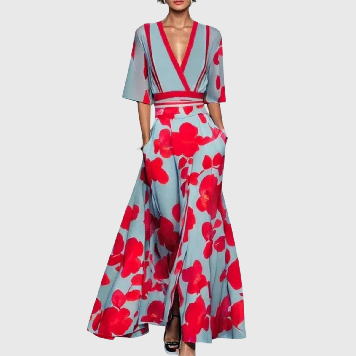 Langarm Kleid mit figurbetontem Schnitt für Damen
