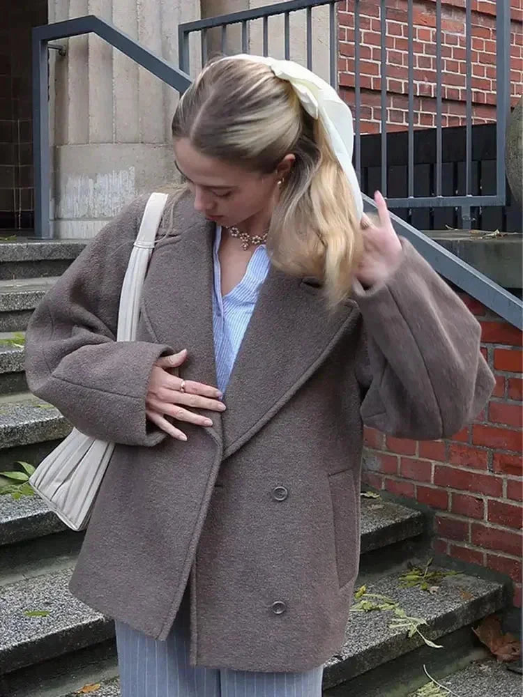 Oversize-Mantel mit Knöpfen für Damen
