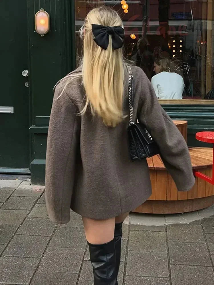 Oversize-Mantel mit Knöpfen für Damen