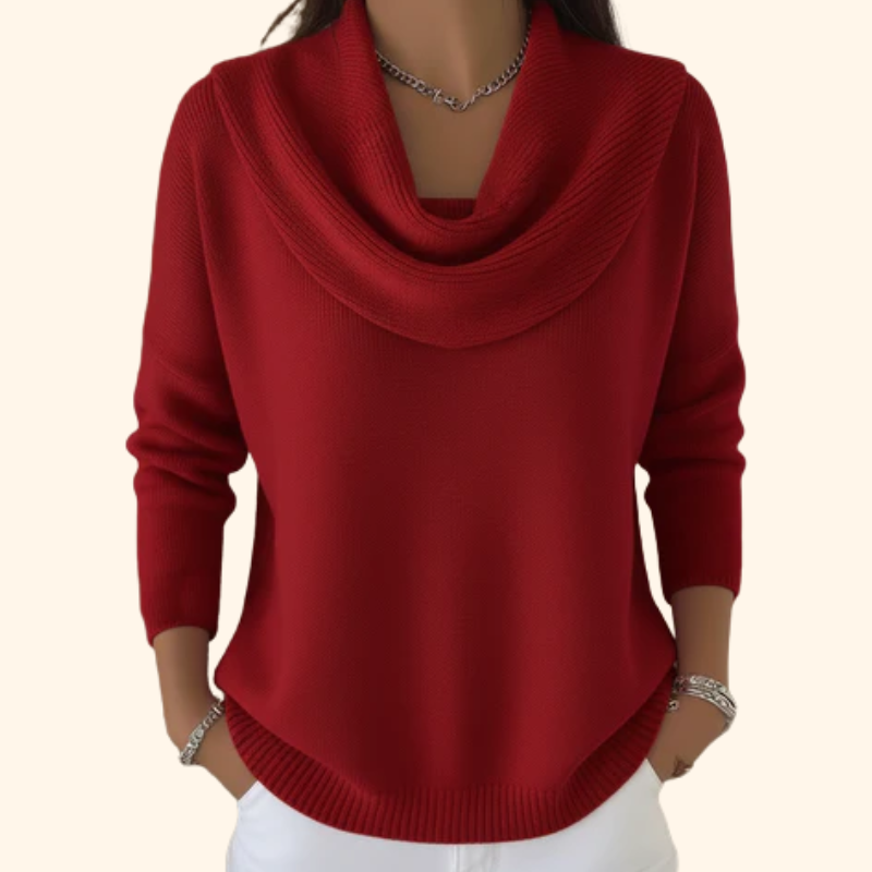 Pullover mit langen Ärmeln und Strickstruktur für Damen