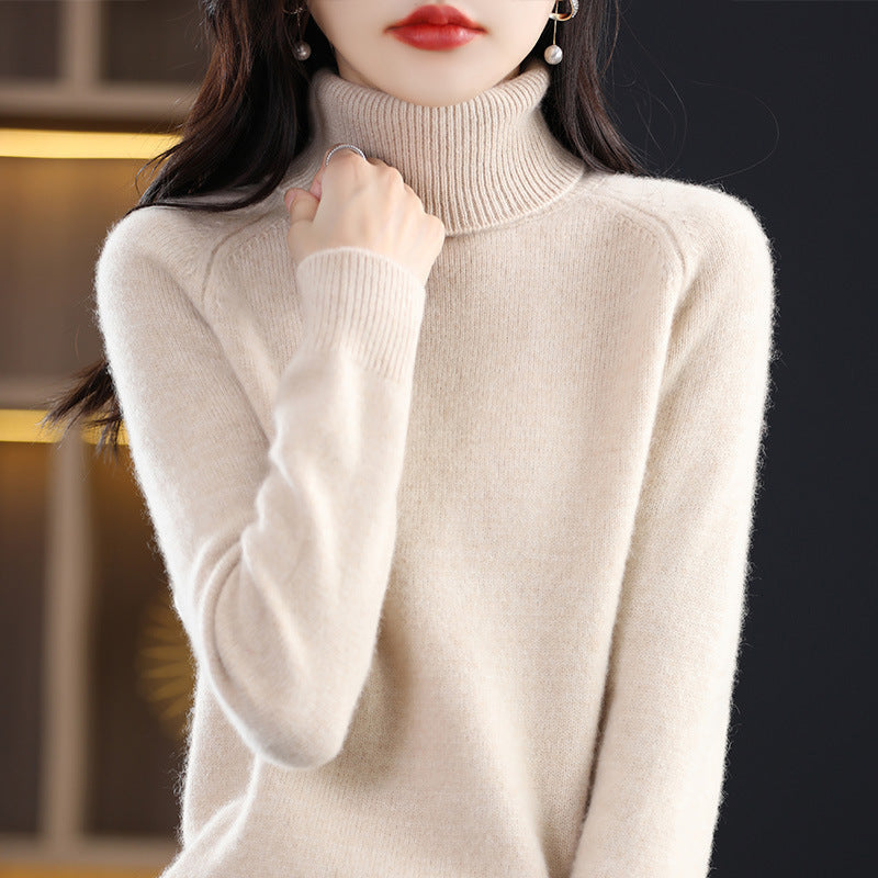 Pullover mit Hochkragen und Raglanärmeln für Damen