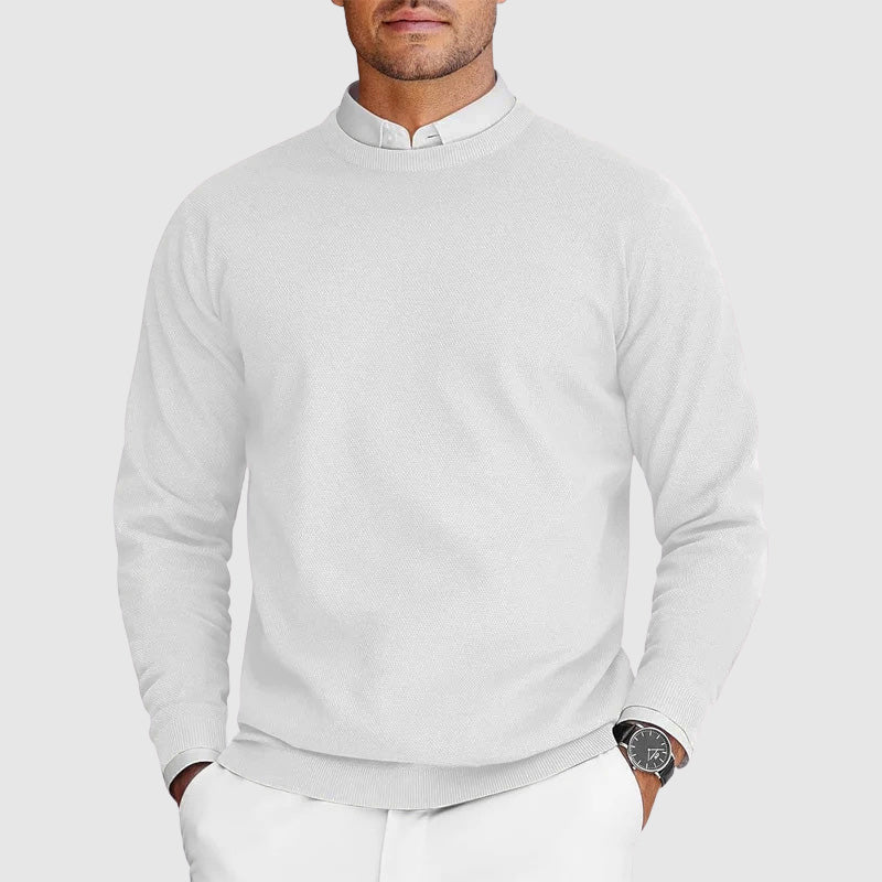 Pullover mit Rundhals und körpernaher Passform für Herren