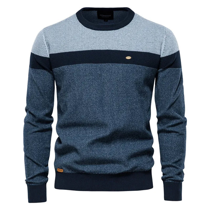 Pullover mit Stickerei und Rippdetails für Herren