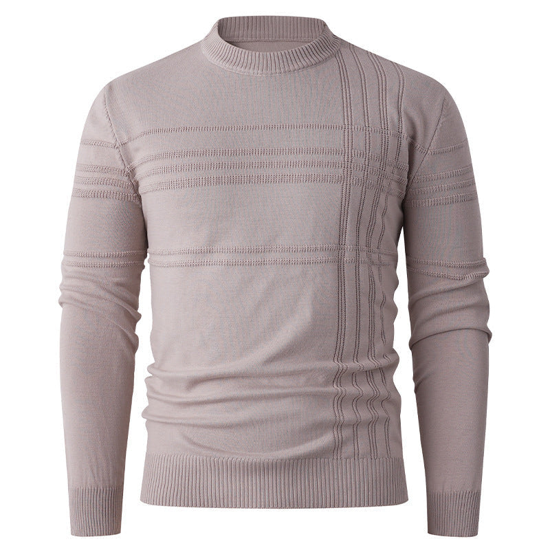 Pullover mit Streifenstruktur und Rundhals für Herren