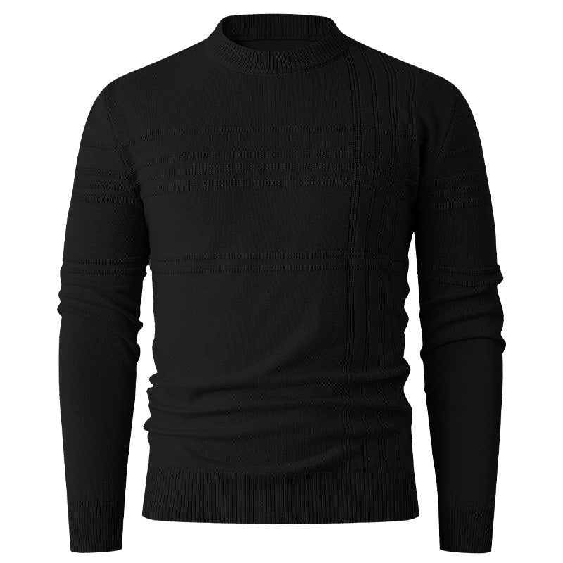 Pullover mit Streifenstruktur und Rundhals für Herren