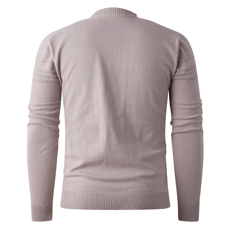 Pullover mit Streifenstruktur und Rundhals für Herren