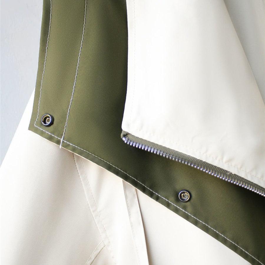 Übergangsjacke mit Kapuze und Taillenkordelzug für Damen
