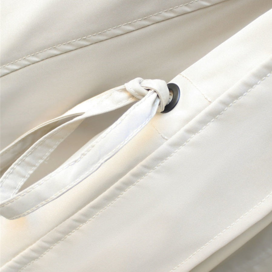 Übergangsjacke mit Kapuze und Taillenkordelzug für Damen