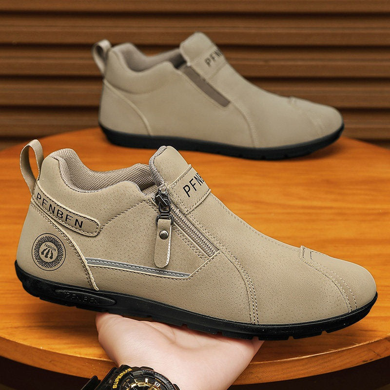 Stiefeletten mit Reißverschluss und Gummisohle für Herren