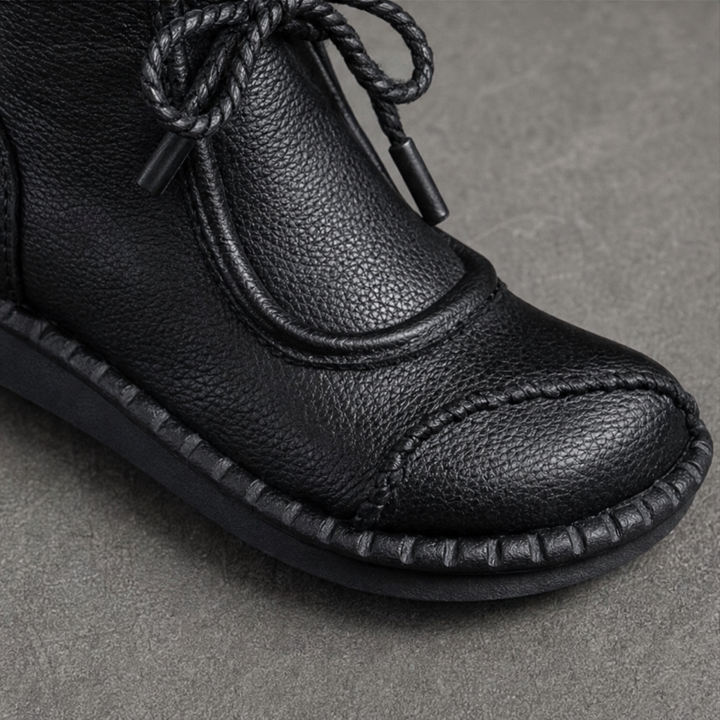 Schnürboots im Retro-Stil mit Gummisohle für Damen