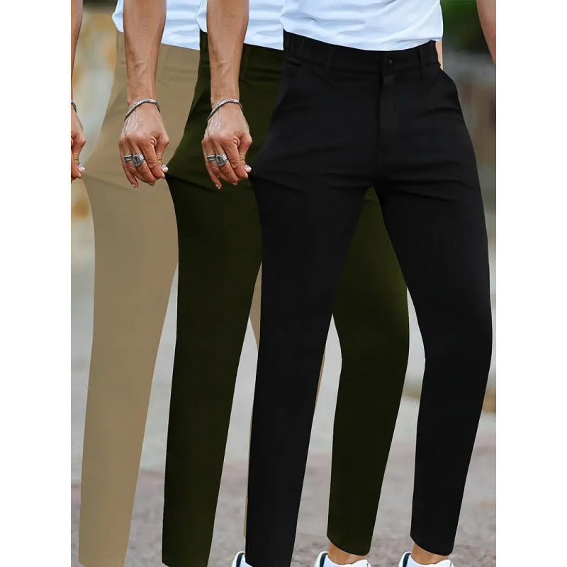 Stoffhose mit schmalem Schnitt und Taschen für Herren