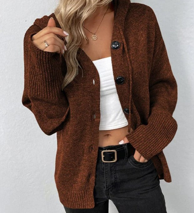 Strickjacke mit schlichter Linie für Damen