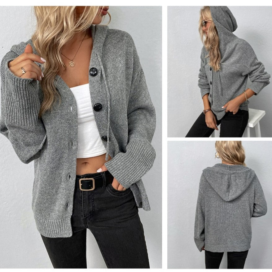 Strickjacke mit schlichter Linie für Damen