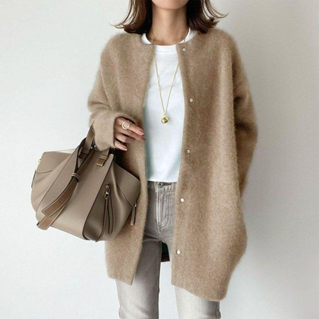 Strickjacke mit Seitentaschen für Damen