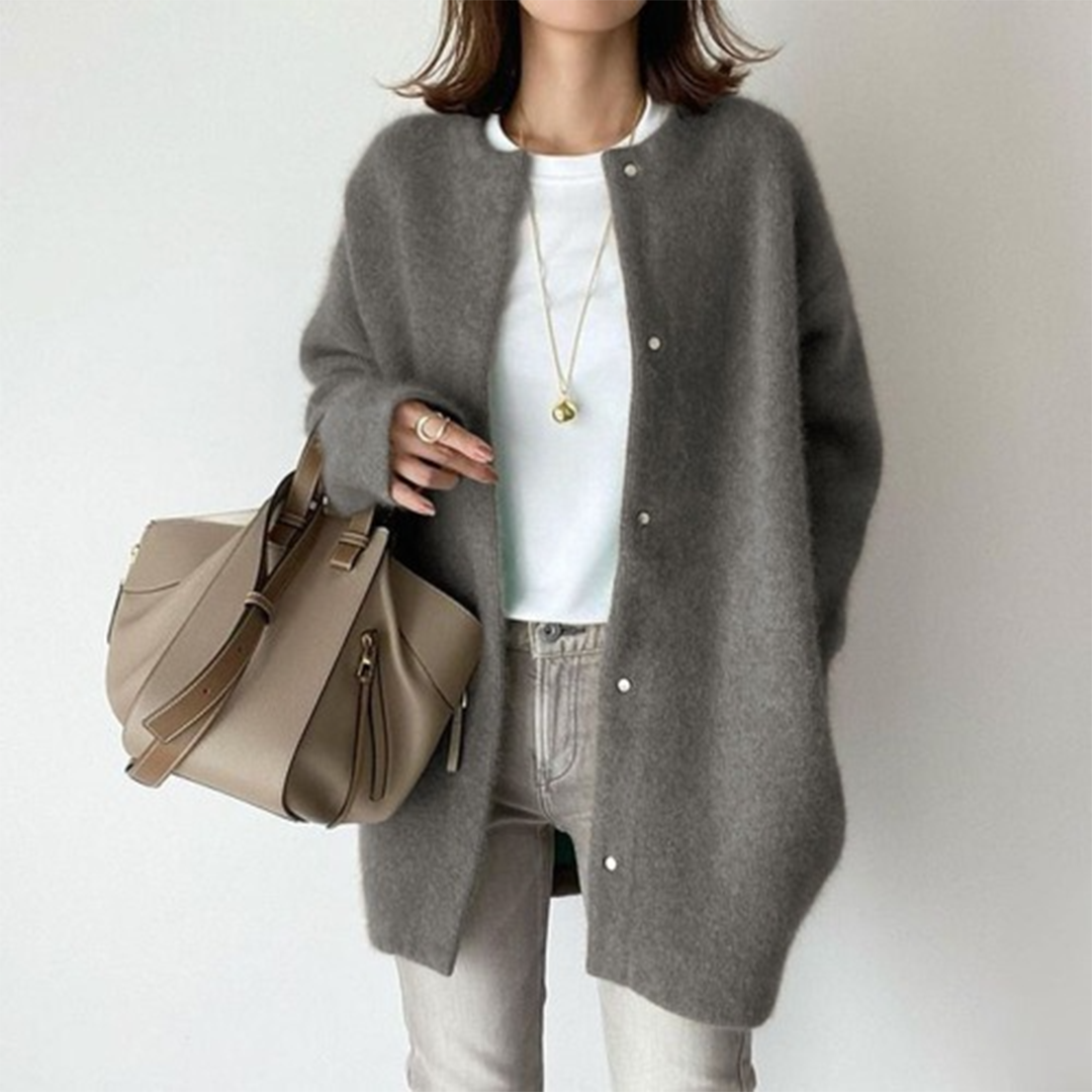 Strickjacke mit Seitentaschen für Damen