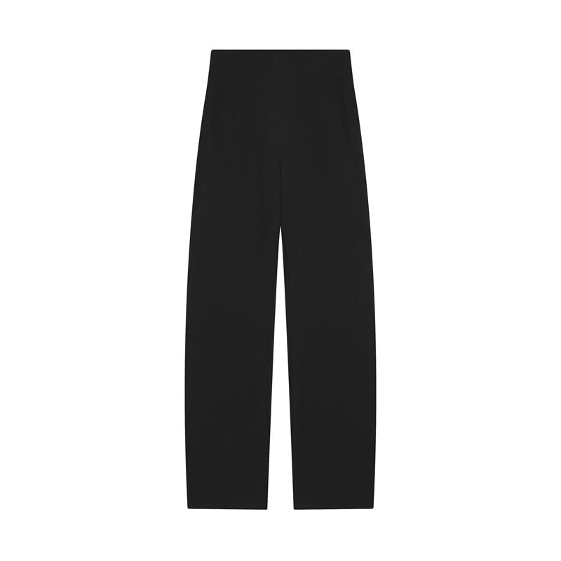 Weite Hose mit hoher Taille und Leistentaschen für Damen