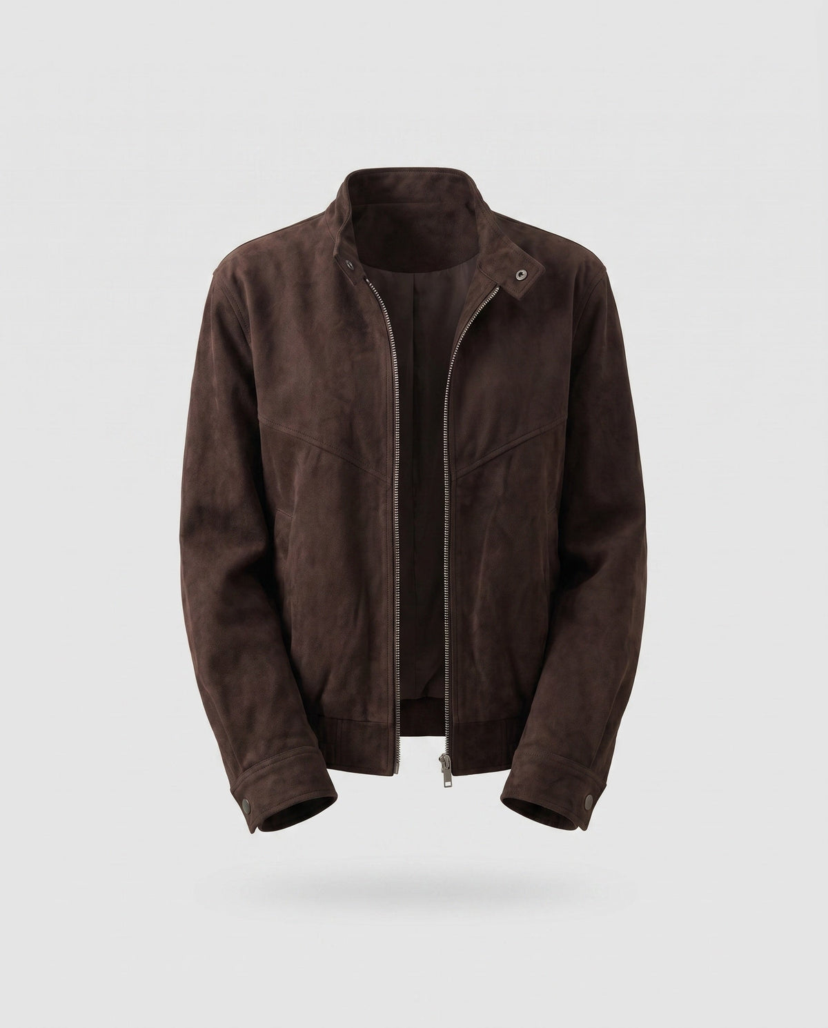 Wildlederjacke mit Taschen und Reißverschluss für Damen