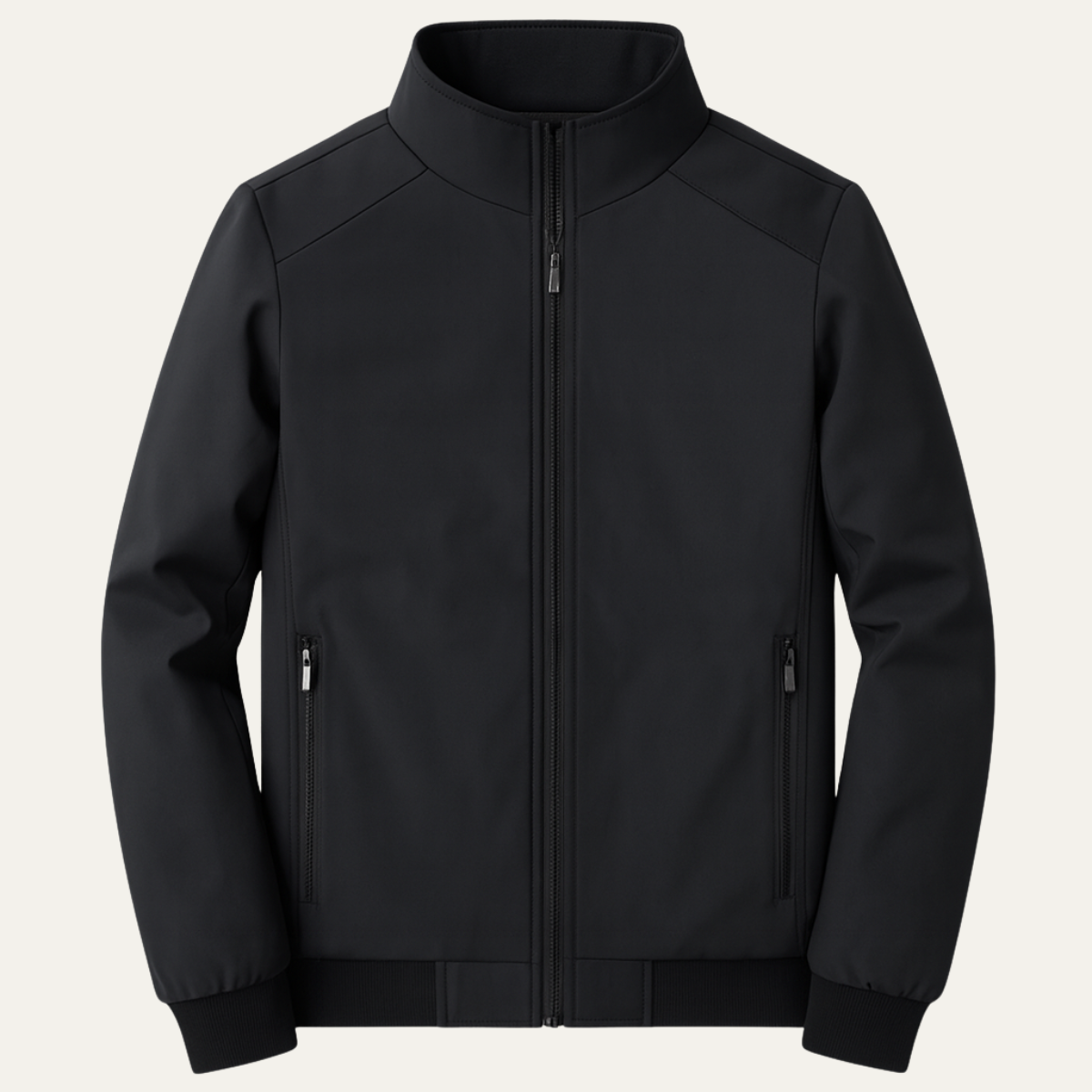 Winterjacke Herren mit Fleecefutter, hüftlang und Stehkragen